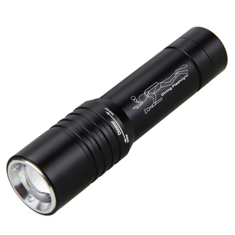 Rotating Zoom Flashlight Underwater Light