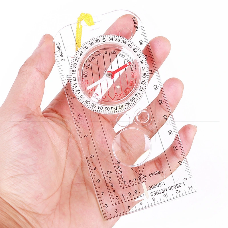 Scale Ruler Compass Transparent Acrylic Map Ruler