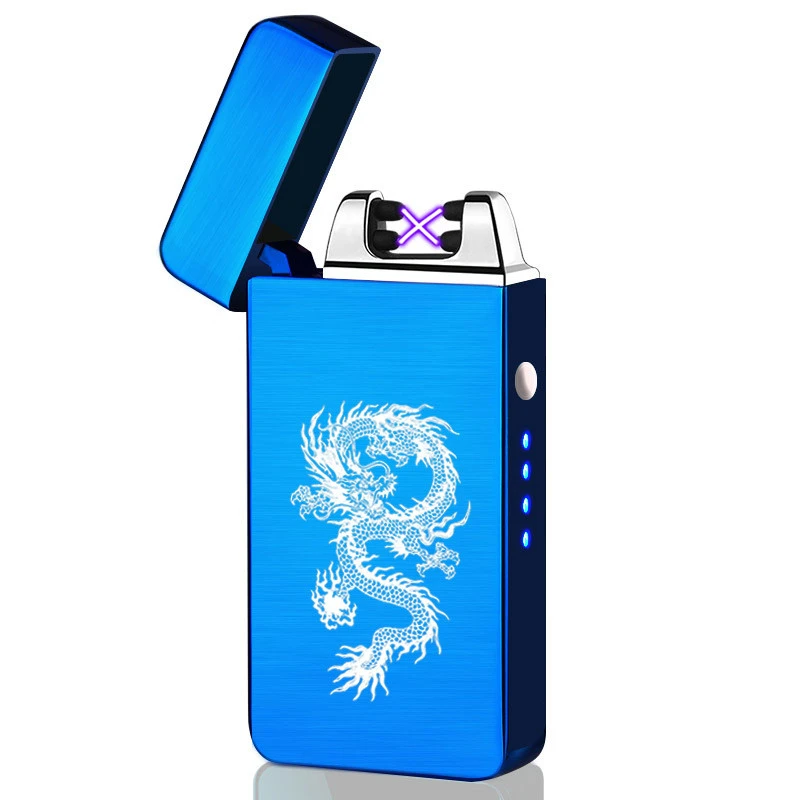 Metal Usb Charging Double  Lighter Customized Power Display