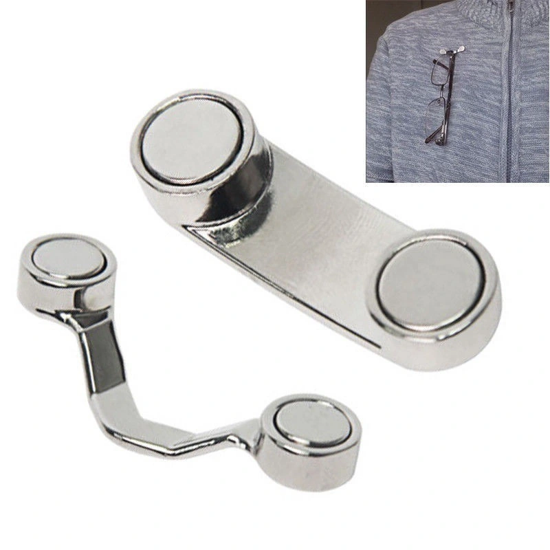 Magnet Glasses Clip Plating V Shaped Glasses Clip