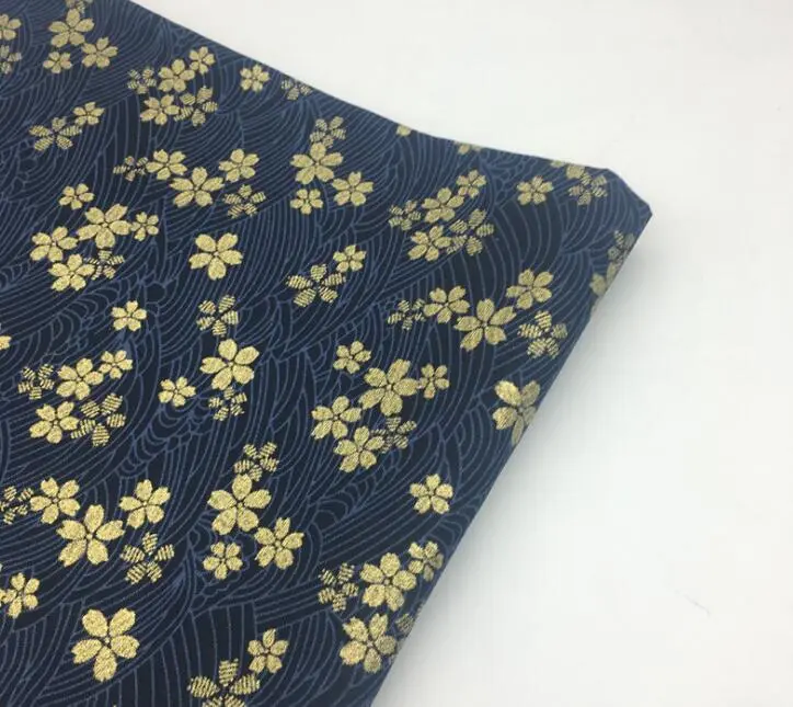 Japanese Style Printed Cloth Plain Weave Bronzing Fabric