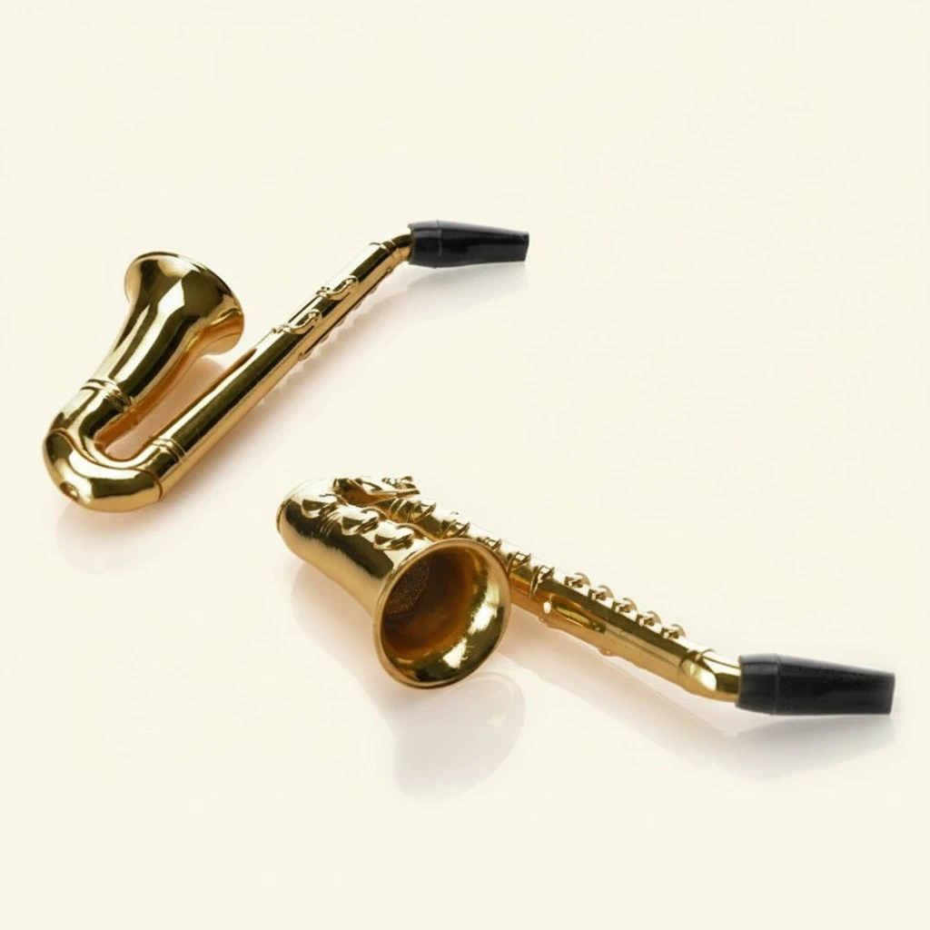 Gilded Saxophone  Filter Cigarette Holder