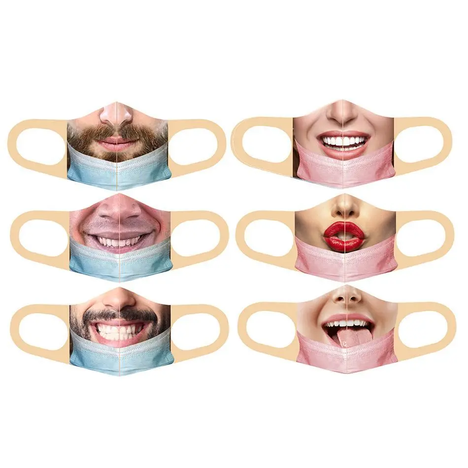 Personalized Facial Expression Funny Mask Dustproof Cotton Mask