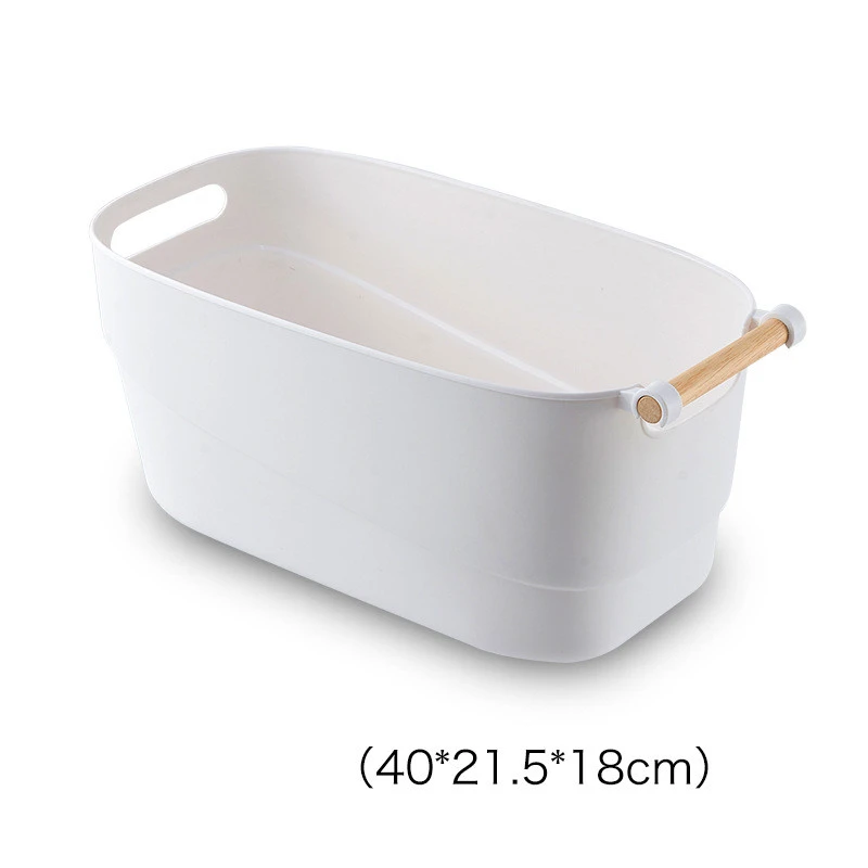 Multifunctional White Storage Basket Plastic ToyStorageBasket