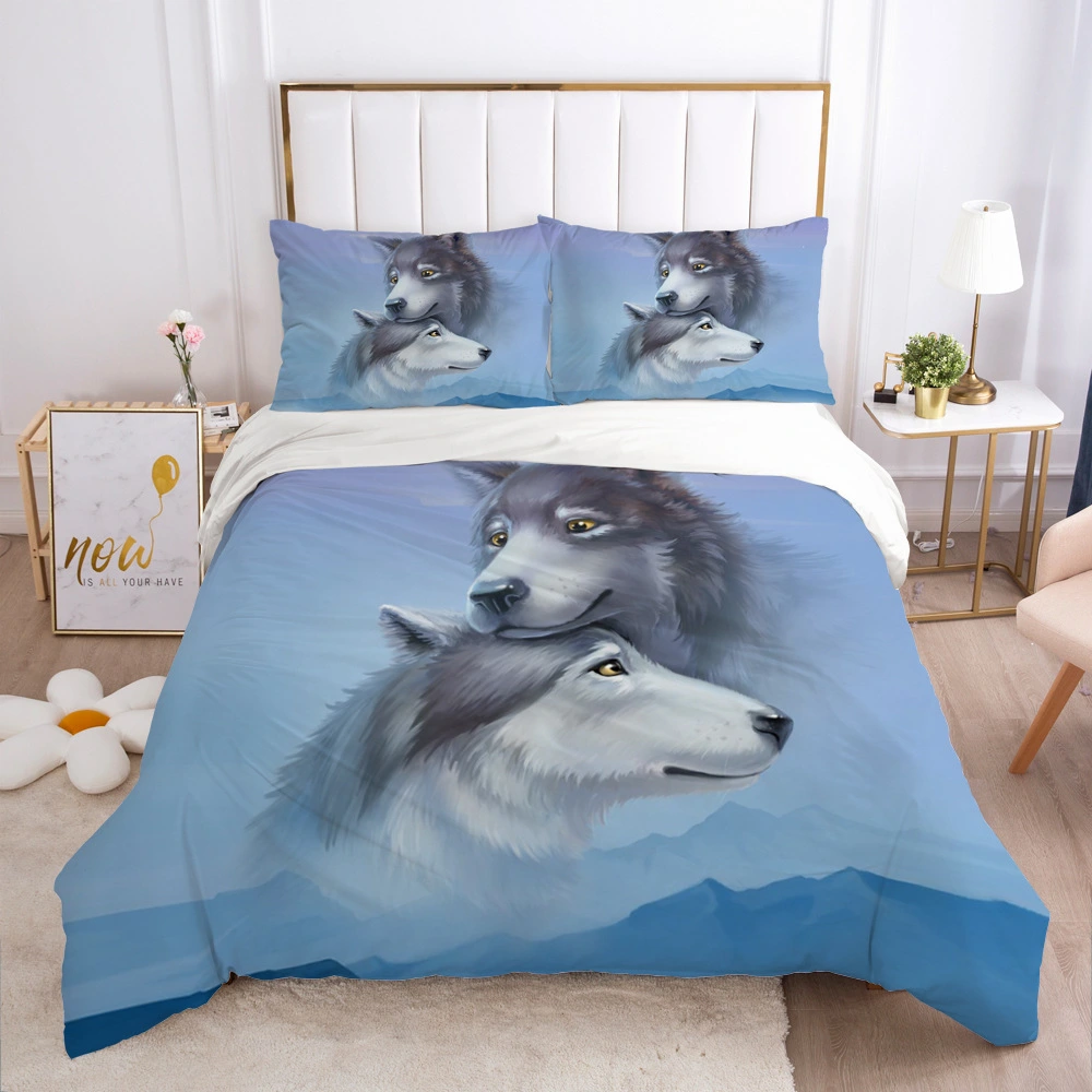 3D Digital Bedding Wolf Pattern Bed Set