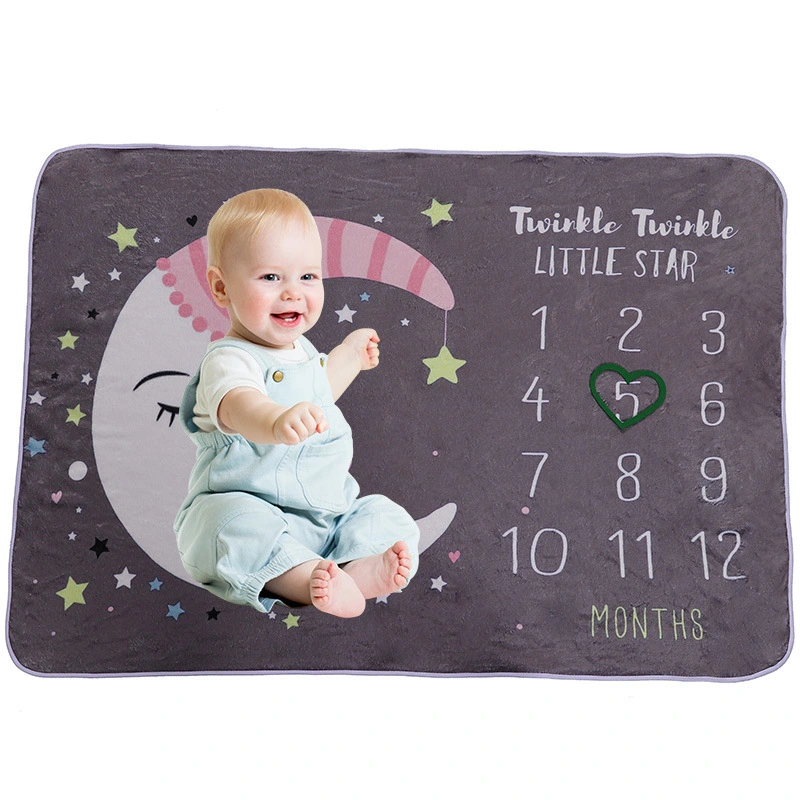 Baby Double-sided Flannel Photo Blanket