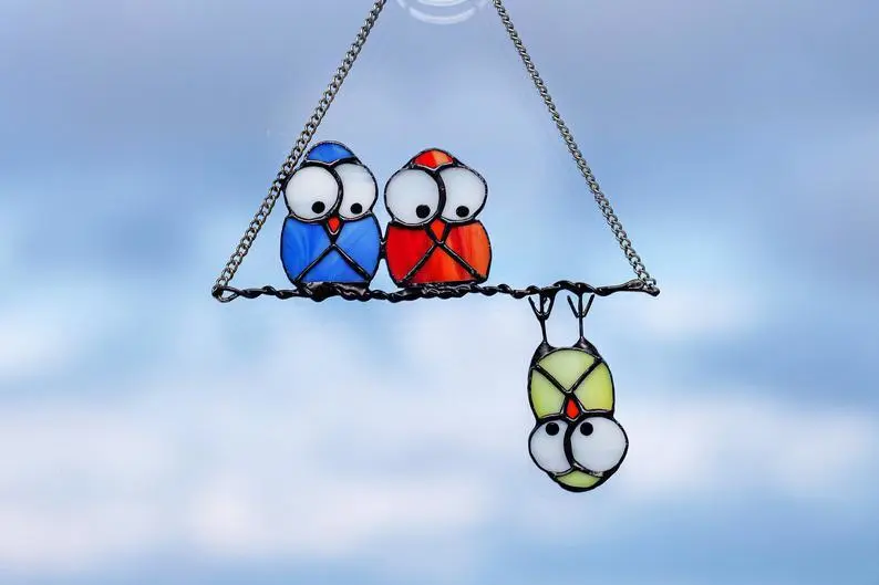 Owl Color Pendant Garden Decoration