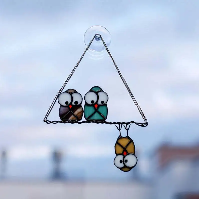 Owl Color Pendant Garden Decoration