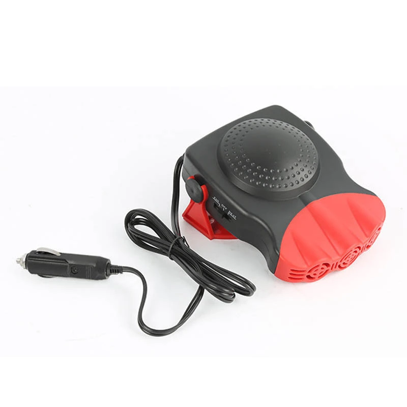 150w Car Heater Three Holes Red And Black Cold Defrosting And Defogging Car Electric Heater Fan