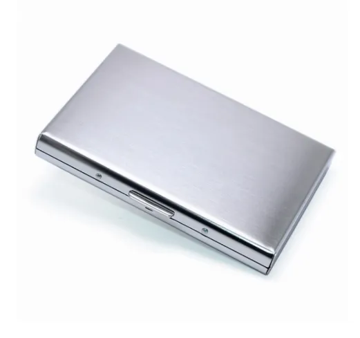 Anti-theft Brush Metal Card Holder For Men And Women Stainless Steel