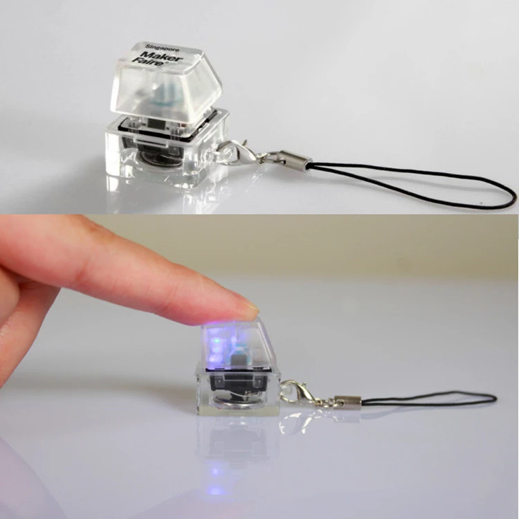 Mechanical Aeyboard Tester, Colorful LED Light Keychain, Key Pendant, Gift Pendant