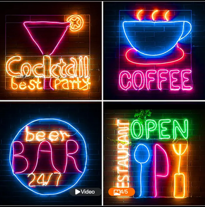 220V Neon Light With LED Neon Background Decorative Light Strip