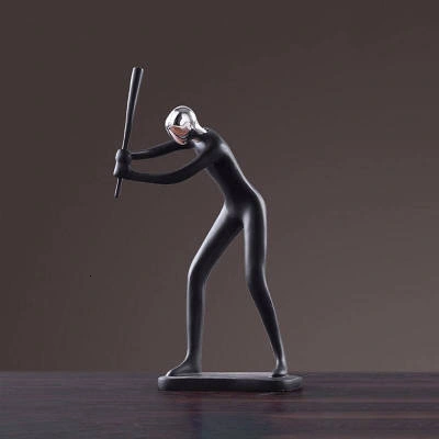 Nordic Modern Minimalist Black Sports Character Model Decoration Home Decoration Study Room Living Room Statue Gifd