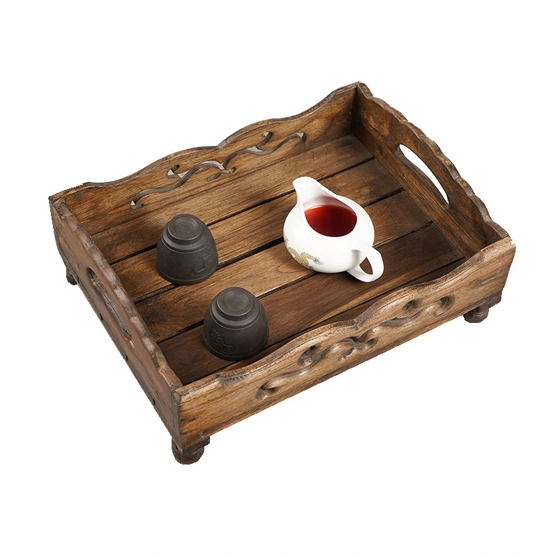 Thai Solid Wood Fruit Tray Living Room Tea Table Decoration Retro Decoration