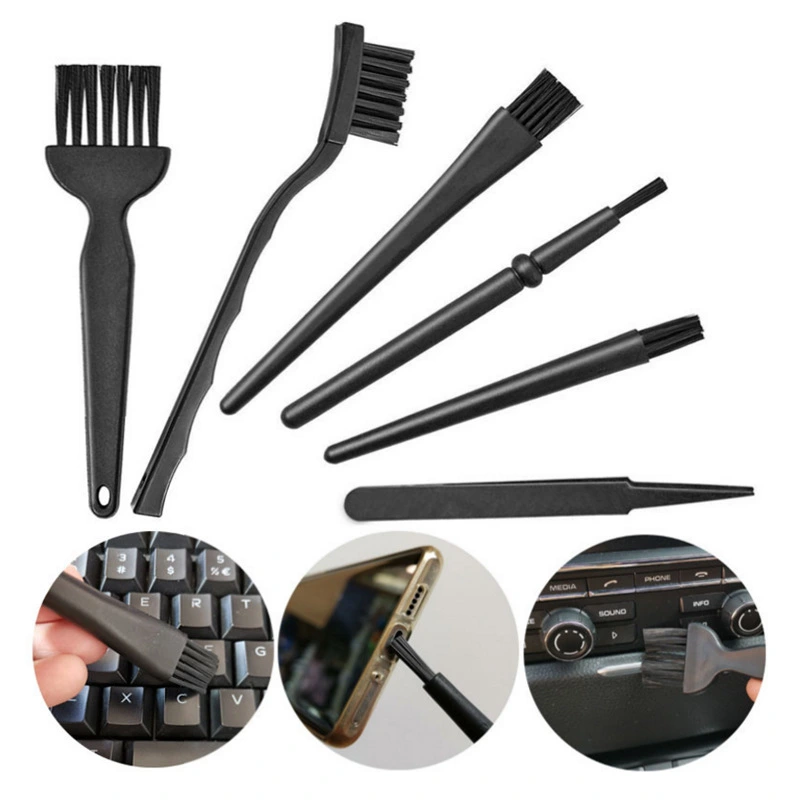 6-In-1 Portable Handle Anti-Static Brush Cleaning Keyboard Brush Kit