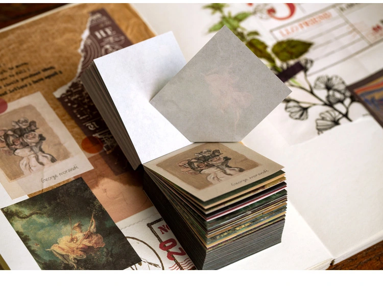 Retro Fresh Literary Hand Account Backing Paper Diary Label Scrapbook