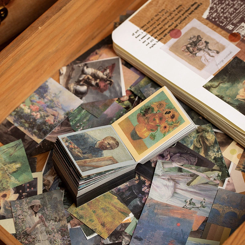 Retro Fresh Literary Hand Account Backing Paper Diary Label Scrapbook