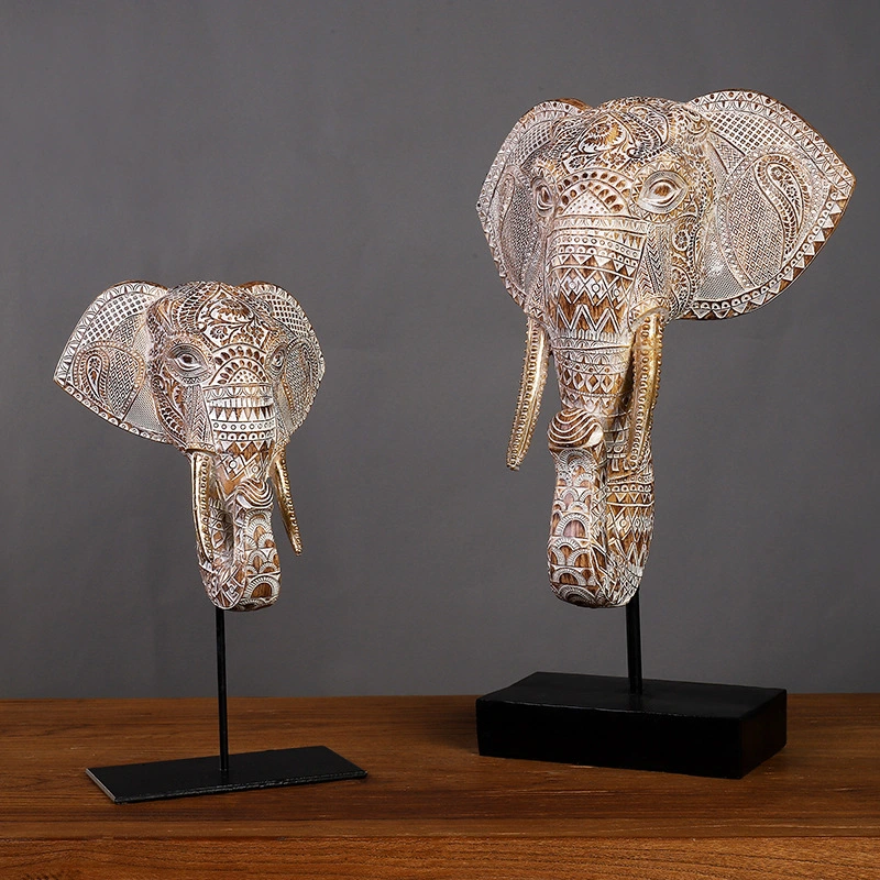 Creative Southeast Asian Elephant Furnishings Home Living Room Entrance Office Wine Cabinet Decoration Resin Crafts Decoration