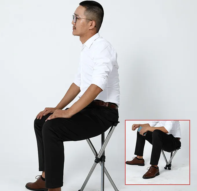 Retractable Folding Stool Portable Web Celebrity Fishing Photography