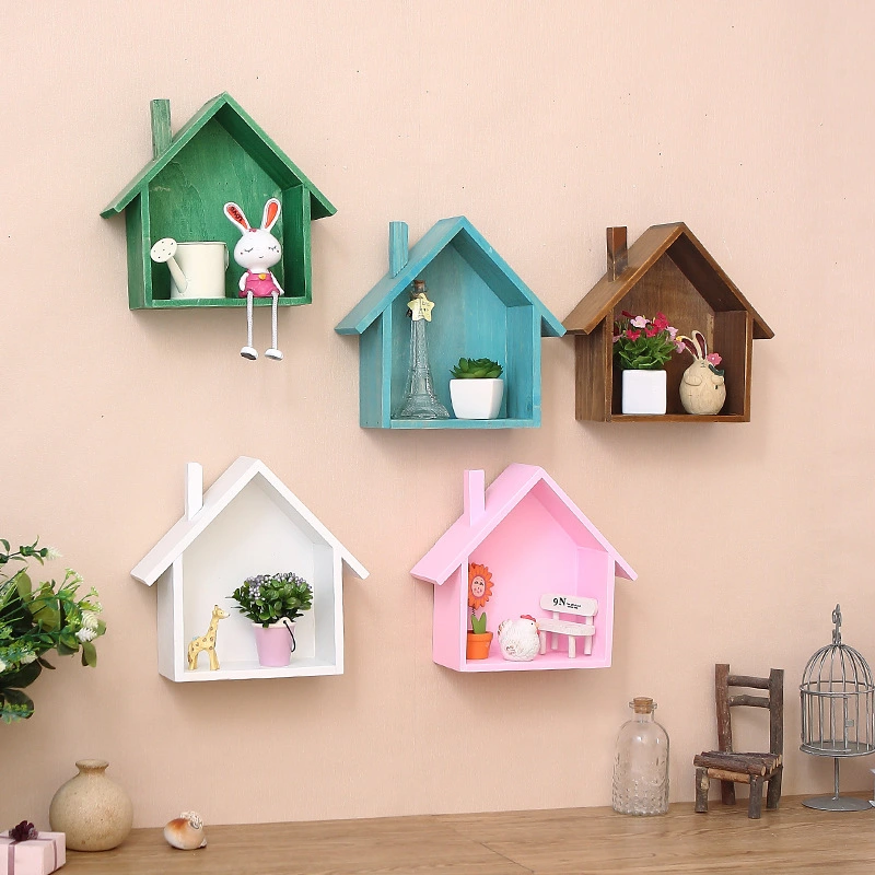 Creative Retro Color House Wall Hanging Rack