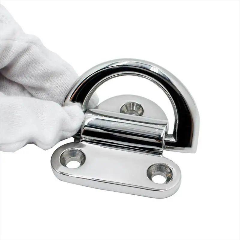 Stainless Steel D-type Buckle Tether Fixed Ring Pull Ring Connecting Ring Marine Trailer Folding Mat