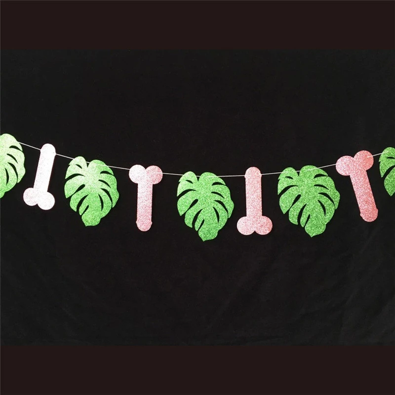 Hawaiian Wedding Decoration Garland Bachelor Party Turtle Back Leaf Flag