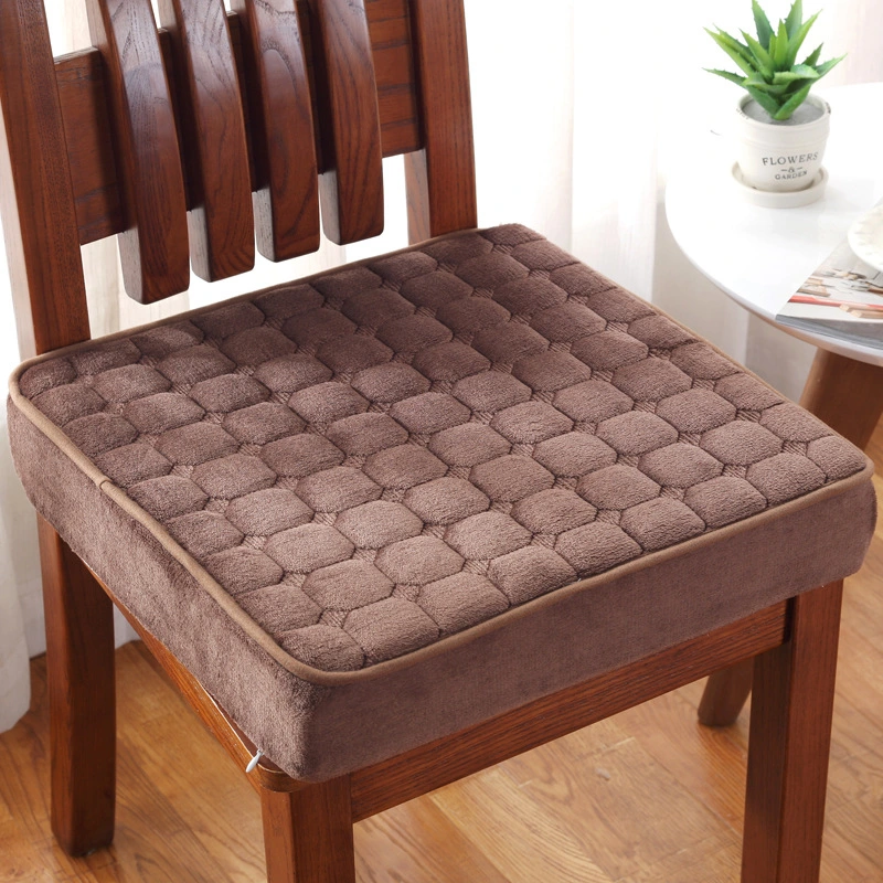 Winter Plush Sponge Heightening Thickening Chair Cushion Student Seat Cushion Car Non-Slip Dining Chair Cushion