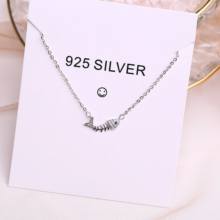 925 Female Korean Style Trend Double-layer Clavicle Chain Simple Temperament Student Personality Small And 