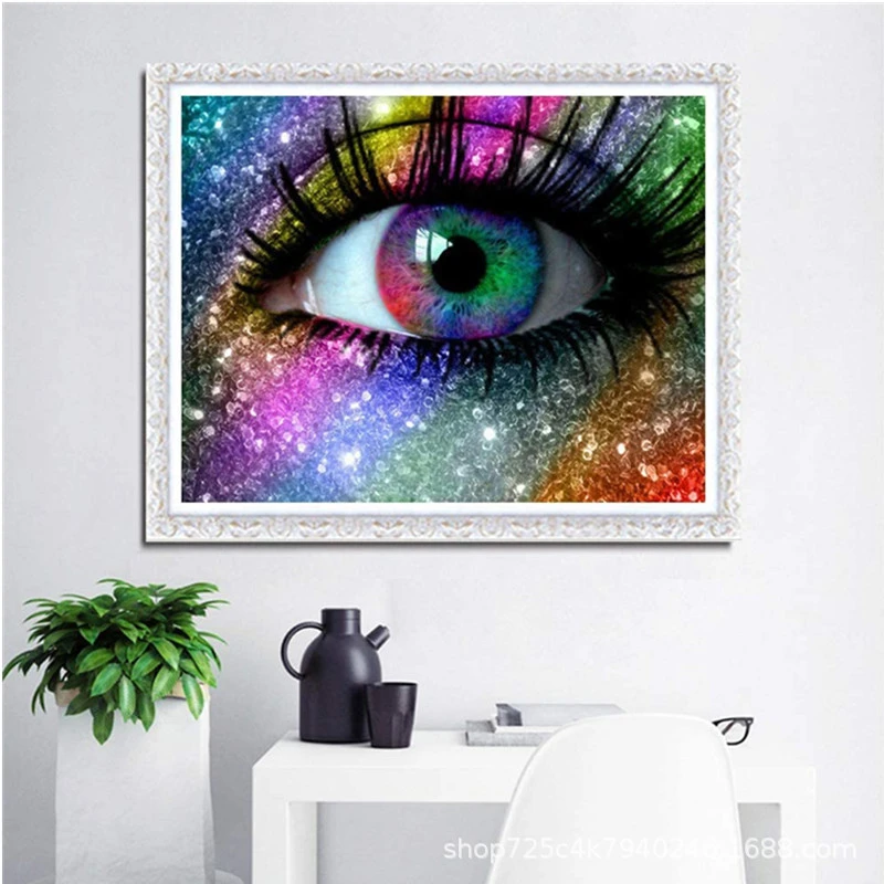 5d Diamond Painting Diy Diamond Embroidered Full Diamond Color Eyes