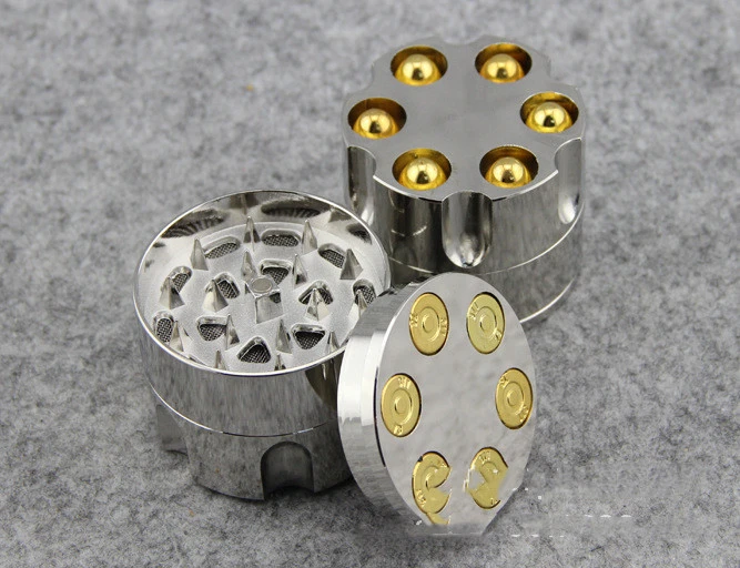 Bullet Cigarette Grinder Pipe Metal Cigarette Crusher Three-Layer Cigarette Crusher