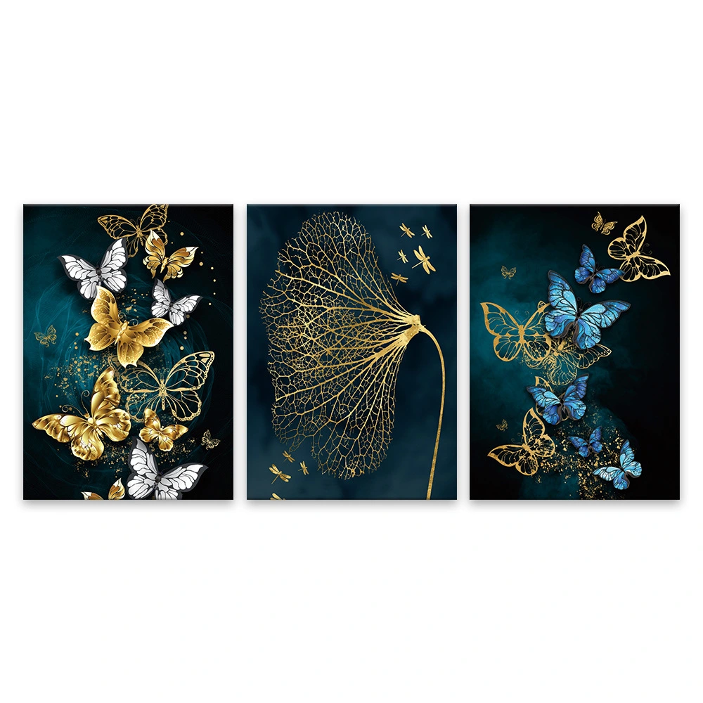 Light Luxury Color Butterfly Canvas Painting