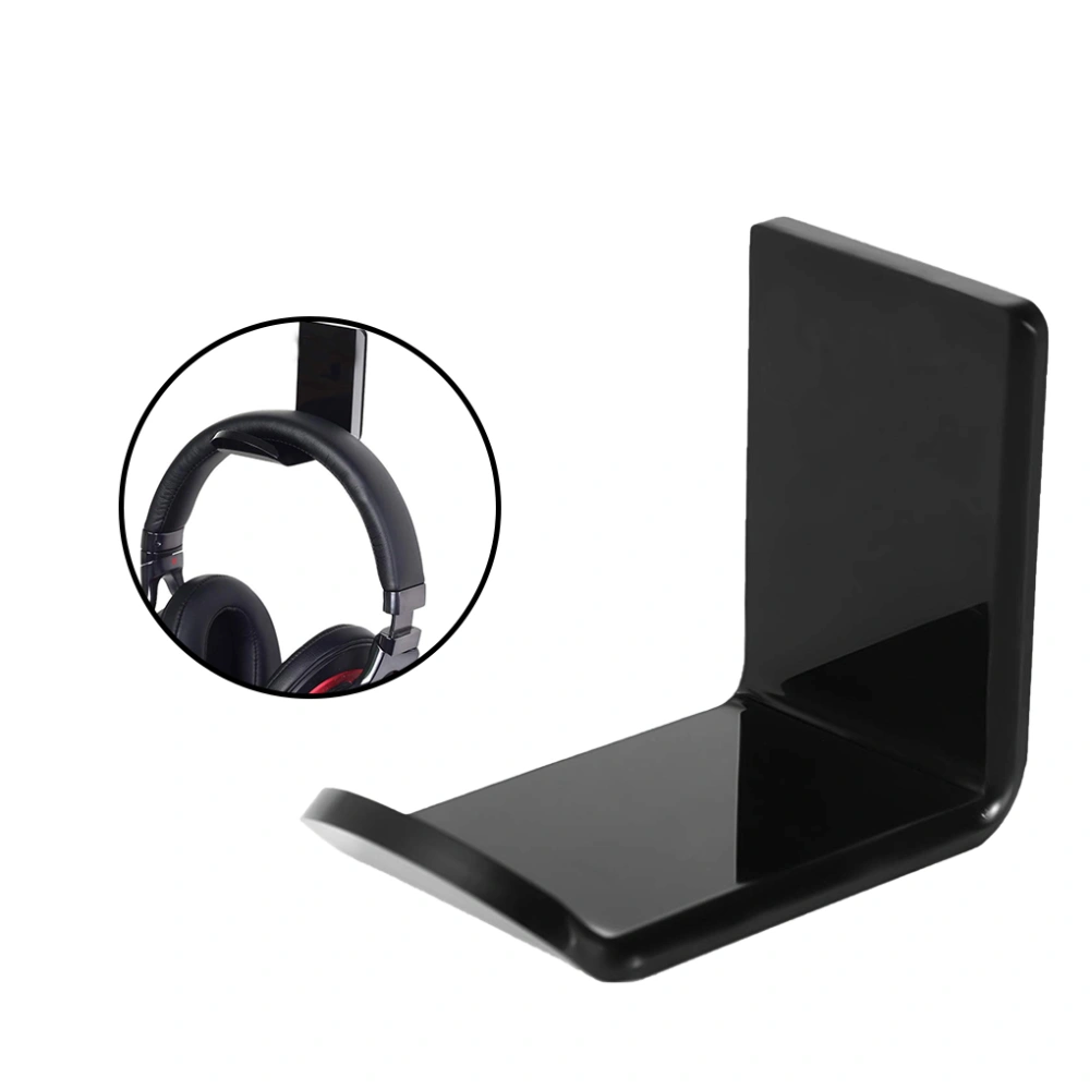 Black And White Table Bottom Headphone Holder Sticking Headphone Holder Internet Cafe Wall-Mounted Headset Rack