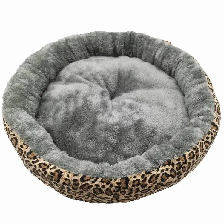 Round Pet Kennel Super Soft And Thick Teddy Dog Kennel Arctic Velvet Warmth Cat Kennel Dirty-resistant Round Kennel