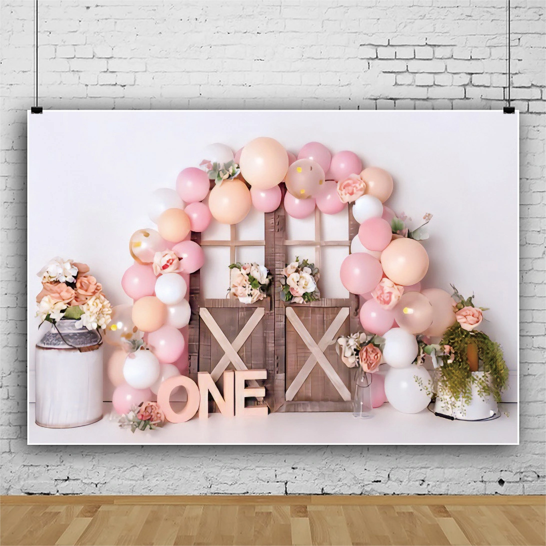 Children's Birthday Party Balloon Scene Photography Background Cloth Foreign Trade Cross-Border Photo Studio Shooting Background Props Wholesale