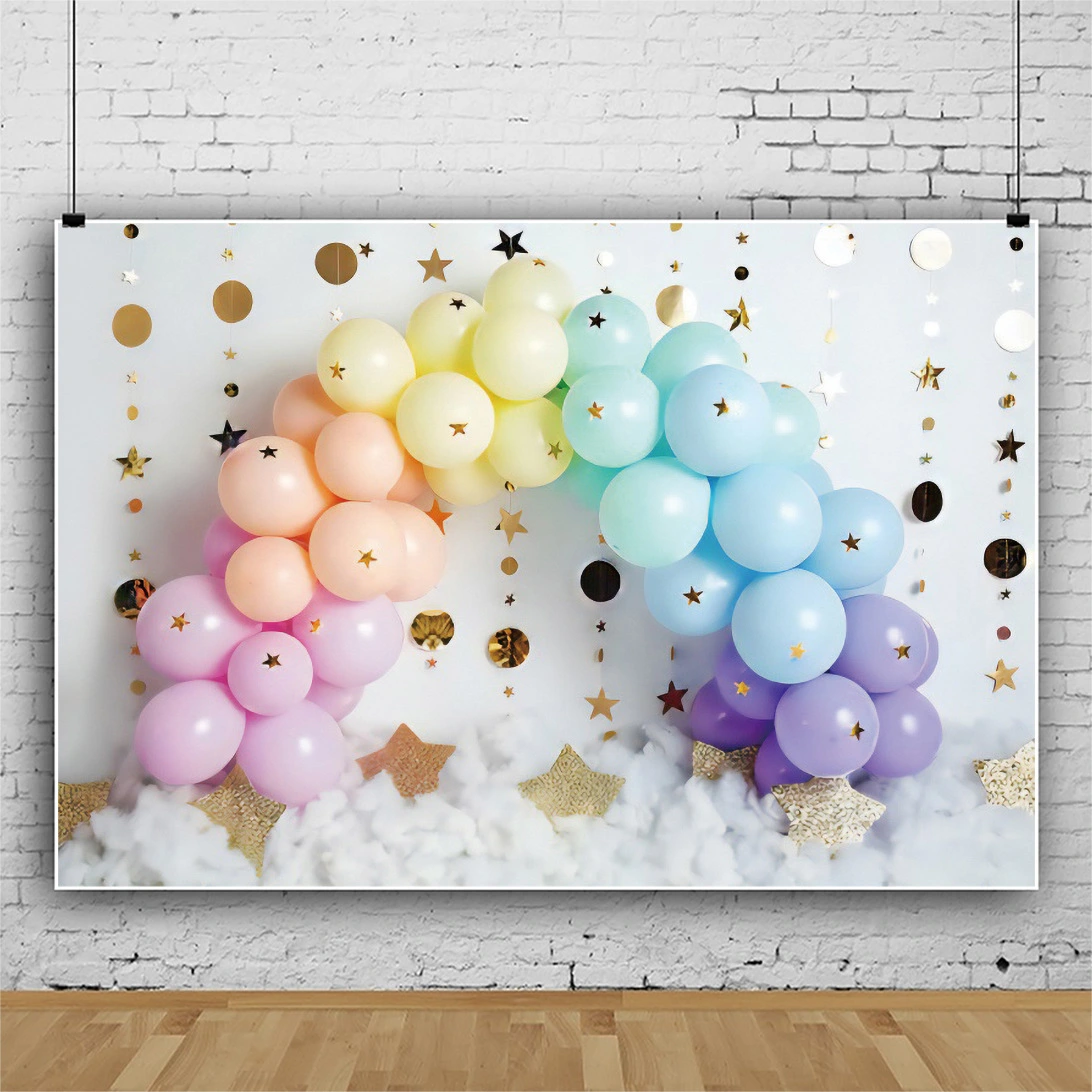 Children's Birthday Party Balloon Scene Photography Background Cloth Foreign Trade Cross-Border Photo Studio Shooting Background Props Wholesale