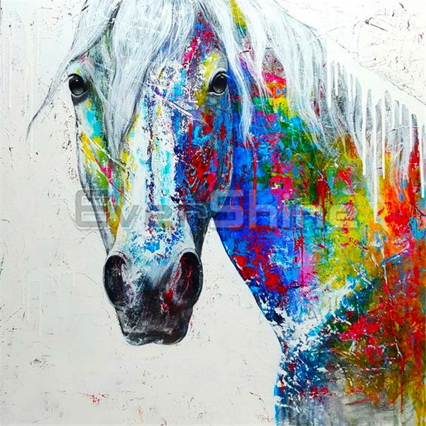 Evershine Full Square Horse Diamond Painting 5D Diamond Embroidery Animal Cross Stitch Rhinestone Mosaic Crafts for Sale