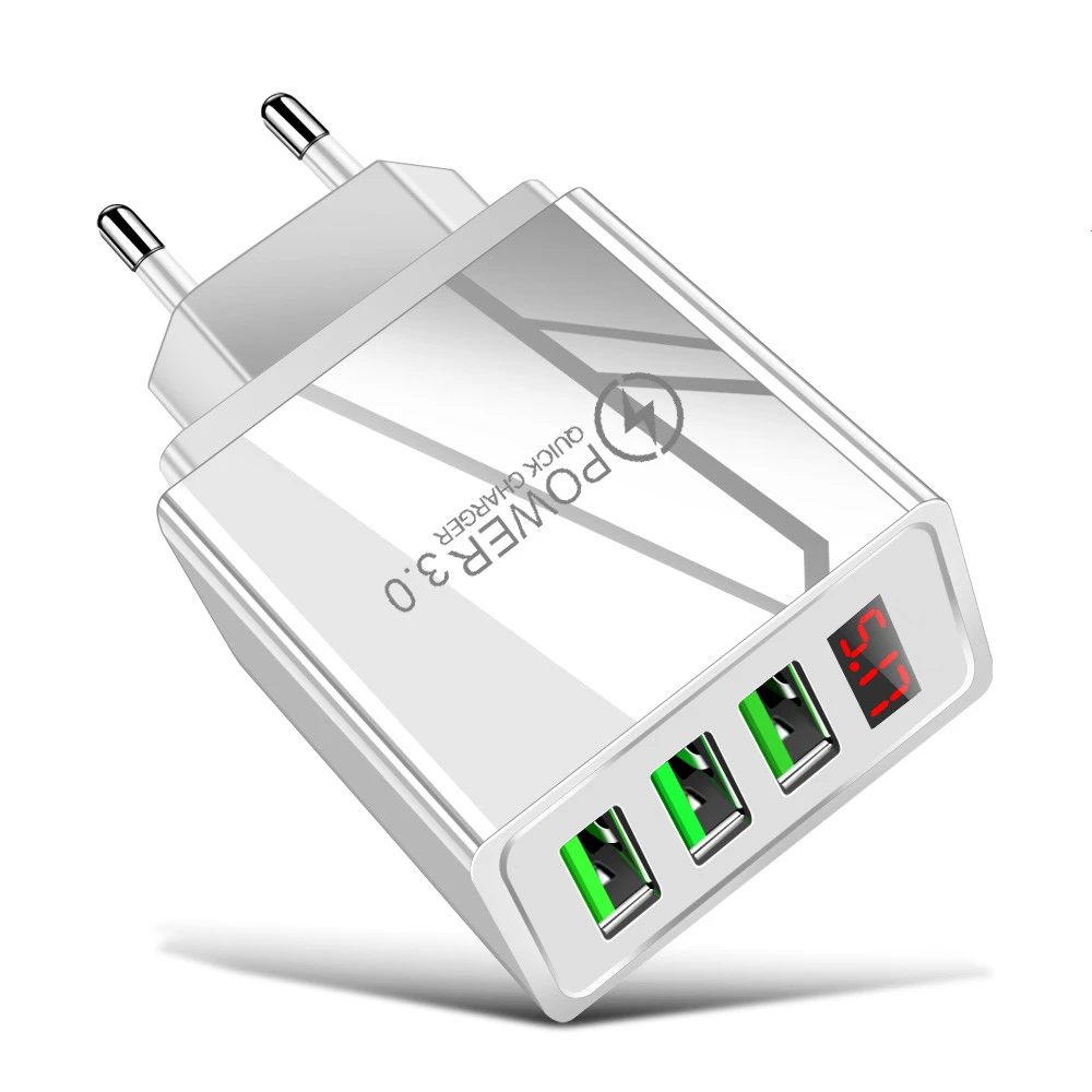 Digital Display Charger Digital Display Quick Charger Smart Phone Charging Head
