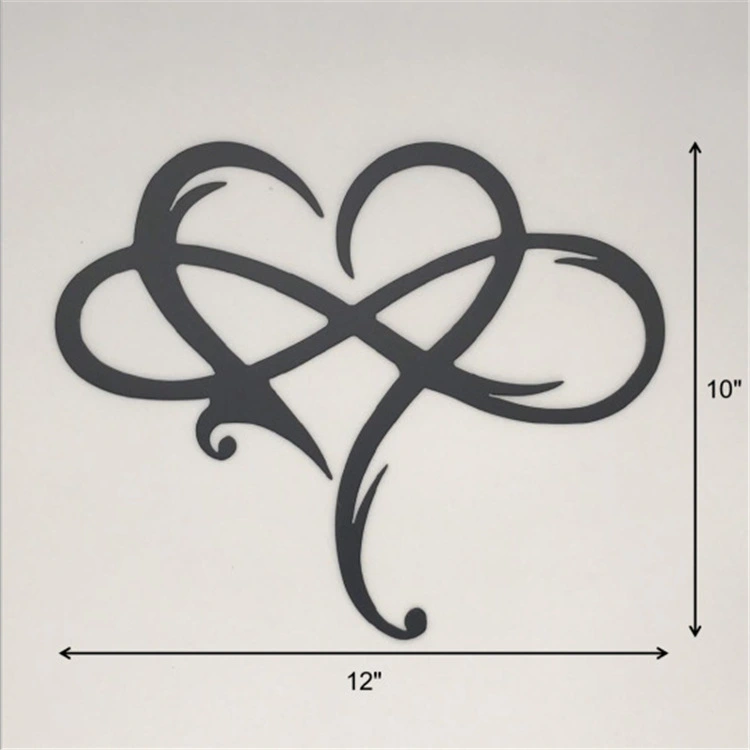 Eternal Love Wrought Iron Decoration Indoor Ornaments Metal Wall Decoration