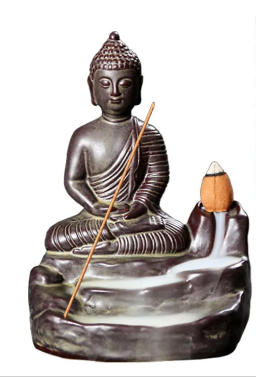 Character Ornaments Guanyin Maitreya Buddha statue Buddha Margin Incense Backflow Incense Burner