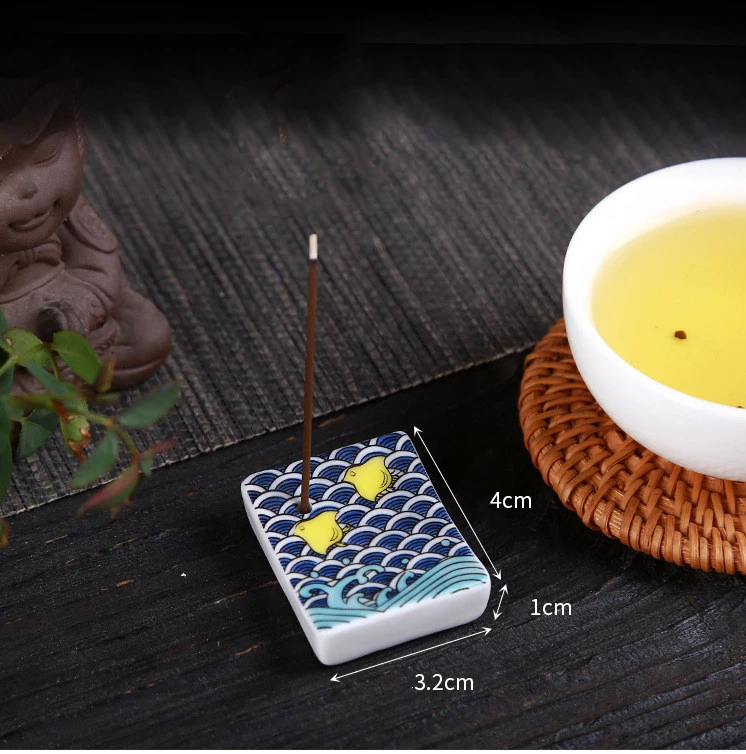 Ceramic Lotus Incense Stick Ceramic Incense Stick Cycloid Incense Burner Square Incense Stick Handmade Lotus