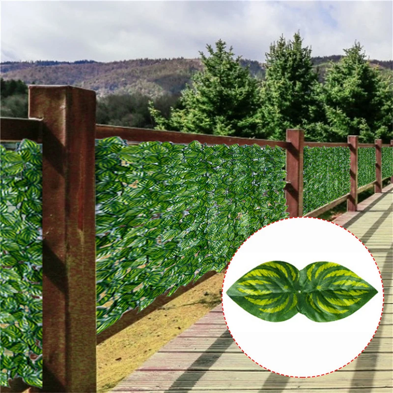 Artificial Plastic Artificial Leaf Fence Net Balcony Fence