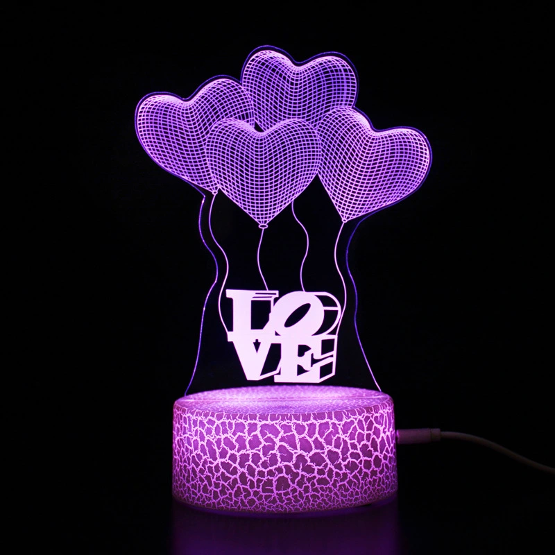 New Colorful Cracked Acrylic Night Light