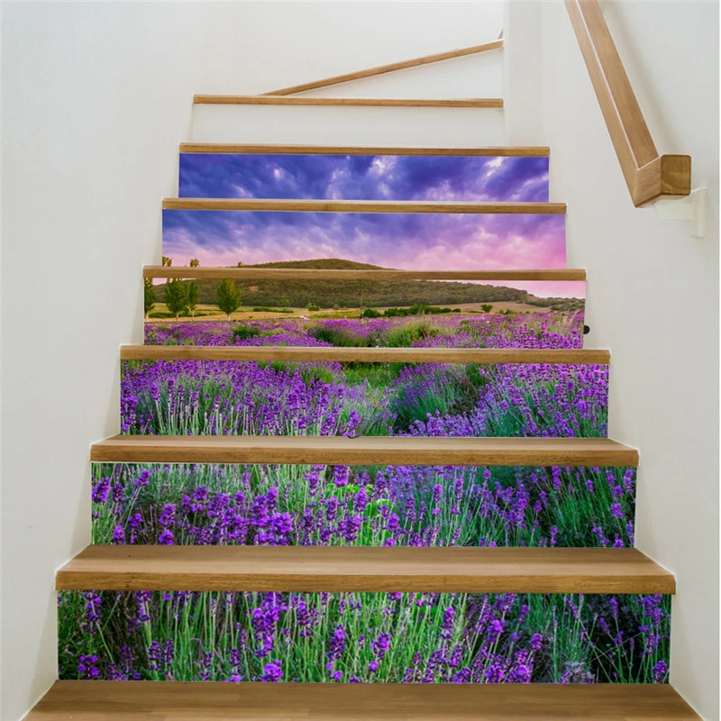 PVC Sticker 3D Self-adhesive 6-piece Staircase Sticker