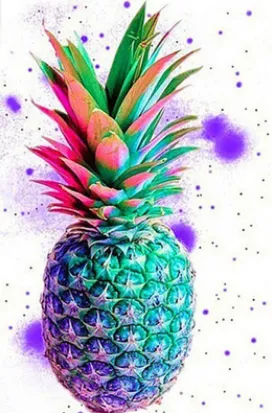 5D Pineapple Pattern Diamond Cross Stitch Painting