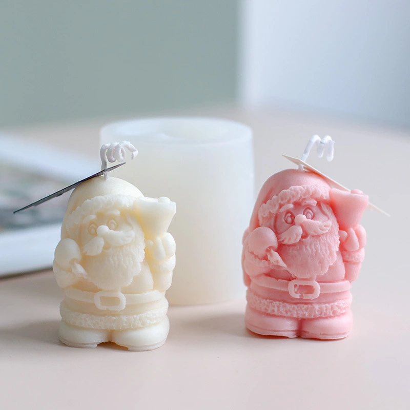 3D Santa Claus Shape Scented Candle Diy Christmas Series Candle Silicone Mold