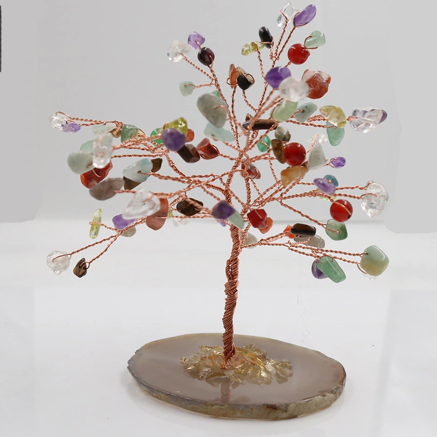 Natural Crystal Tree Ornaments Office Decoration