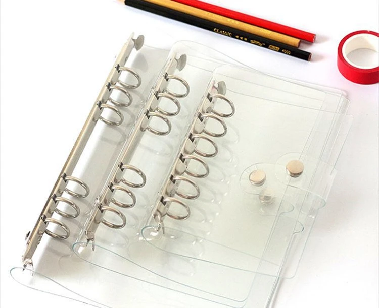 New Pvc Loose-Leaf Shell 6-Hole Transparent Loose-Leaf Notebook Shell A5A6A7 Hand Ledger