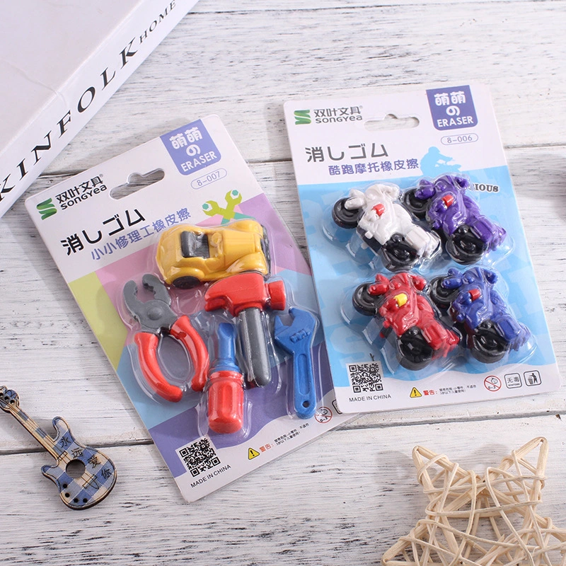 Children'S Day Gift Creative Eraser Set Gift Box Engineering Vehicle Model Primary School Student Stationery Prize Wholesale