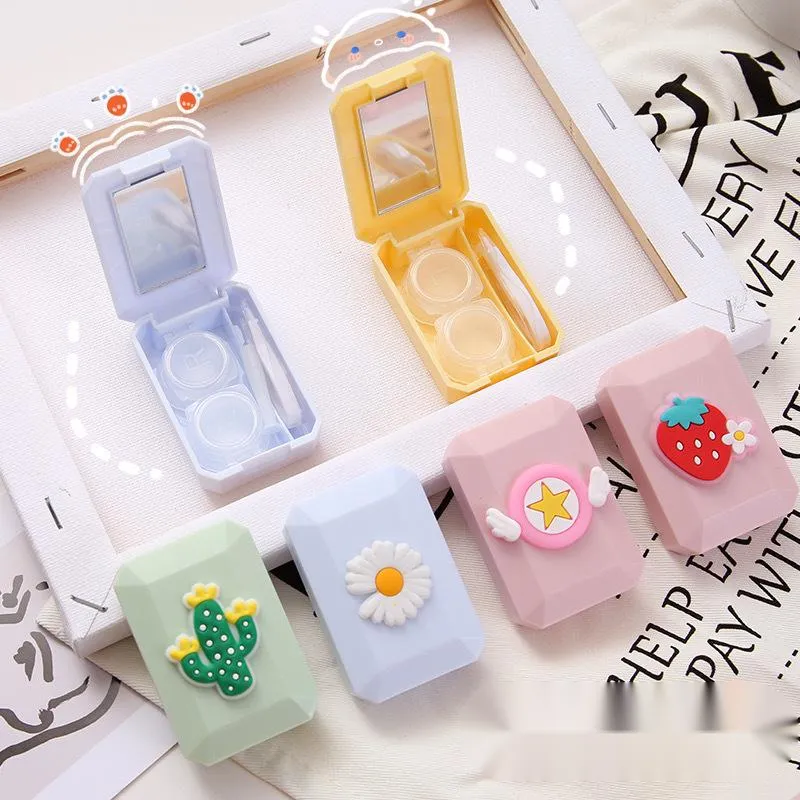 Cartoon myopia contact lens case