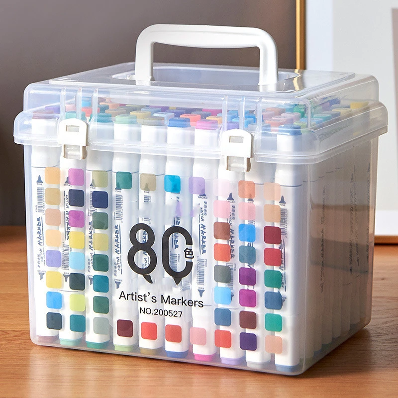 Gift Box Marker Pen Set For Primary School Students With Color Drawing 24 36 48 60 Color Double-Headed Anime Color Pen